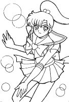 A coloring page of sailor moon